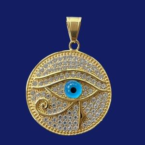 🧿 EVIL EYE PENDANT 🧿. STAINLESS STEEL AND CRYSTAL
